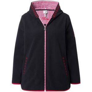 Ulla Popken Fleece jas  pitaja roze / zwart