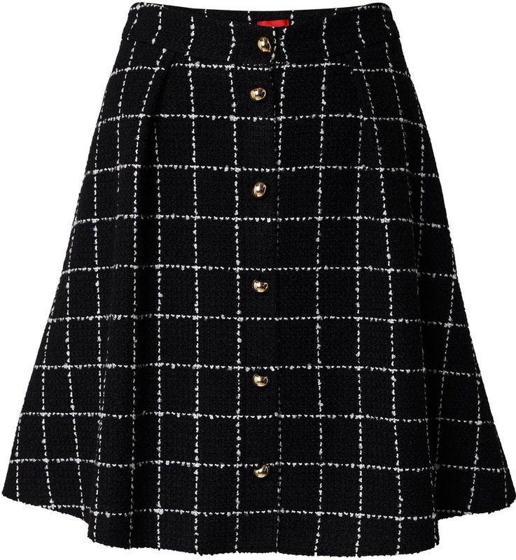 HUGO Rok 'Rikla-1'  zwart / wit