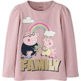 NAME IT Shirt 'NMFNora Peppa'  goud / mauve / pink / wit