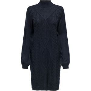 Jdymandy - Midi-jurk - Gebreide Jurk - Hoge Hals - Lange Mouwen - Regular Fit