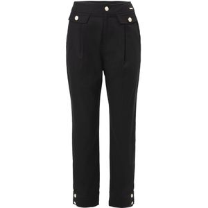 Influencer Bandplooibroek  zwart