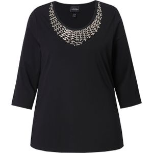 Ulla Popken Shirt  zwart / zilver