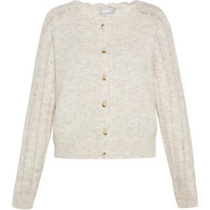 Usha Gebreid vest  beige gemêleerd