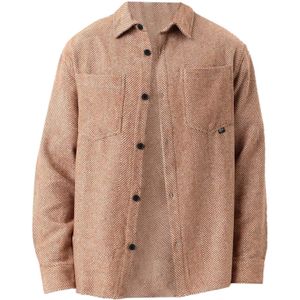 Dandalo Overhemd  camel / wit