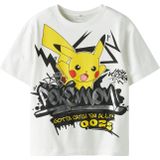 NAME IT Shirt 'NKMNirel Pokemon'  geel / donkergrijs / zwart / wit