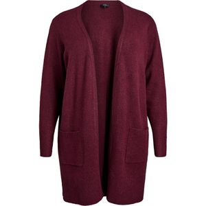 Zizzi Gebreid vest 'Sunny'  wijnrood