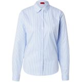 HUGO Blouse 'The Essential'  lichtblauw / wit
