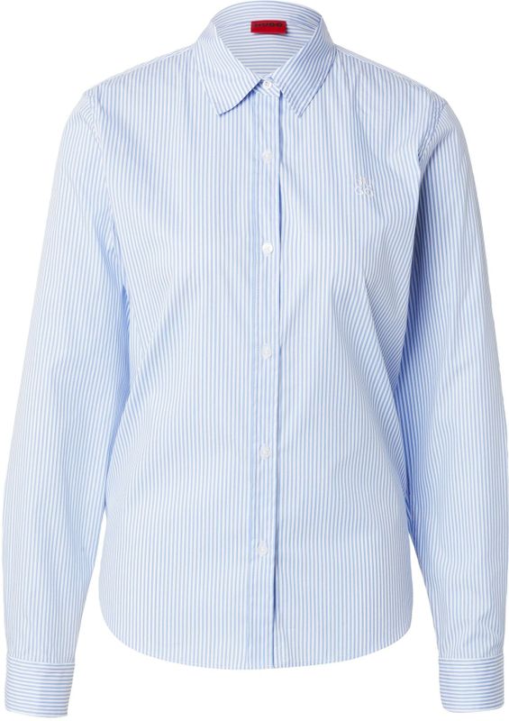 HUGO Blouse 'The Essential'  lichtblauw / wit