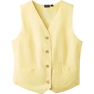 Gilet - Kort - Geweven Stof - Knoopsluiting - Sierzakken aan de Voorkant