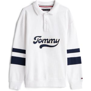 TOMMY HILFIGER Shirt 'Varsity'  navy / wit / offwhite