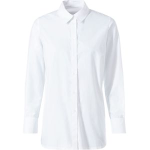 Blouse - Wit - Katoen/Polyester - Knoopsluiting - Lange Mouwen