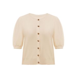 Imily Bela Gebreid vest  perzik