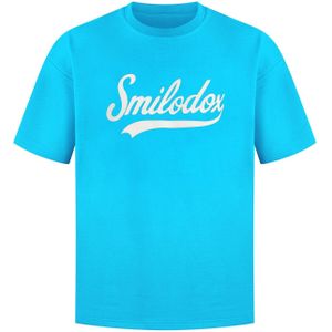 Smilodox Shirt 'Lorik'  lichtblauw / wit