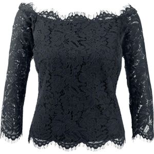 Blouse - Zwart - Polyester/Polyamide - 3/4-Mouwen