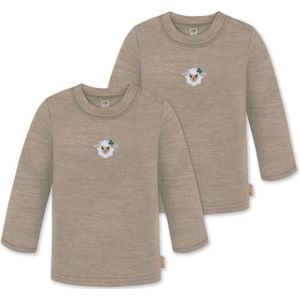 normani Shirt 'Taupo'  donkerbeige / groen / wit