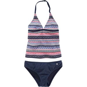 Look - Colourblocking - Tankini - Blauw-Rosé - Polyamide-Elastaan
