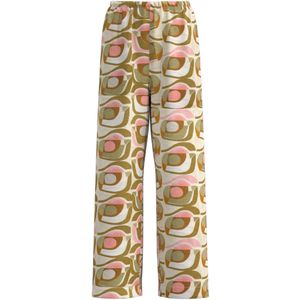 Mey Pyjamabroek 'Nostalgic Geo'  beige / olijfgroen / rosa
