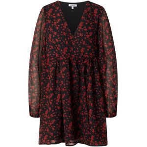 EDITED Jurk 'Blue'  rood / zwart