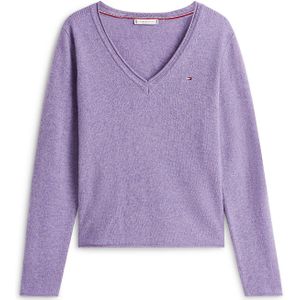 Tommy Hilfiger - Slim Fit - Gebreide Pullover - Effen/Gemêleerd - Zuivere Wol