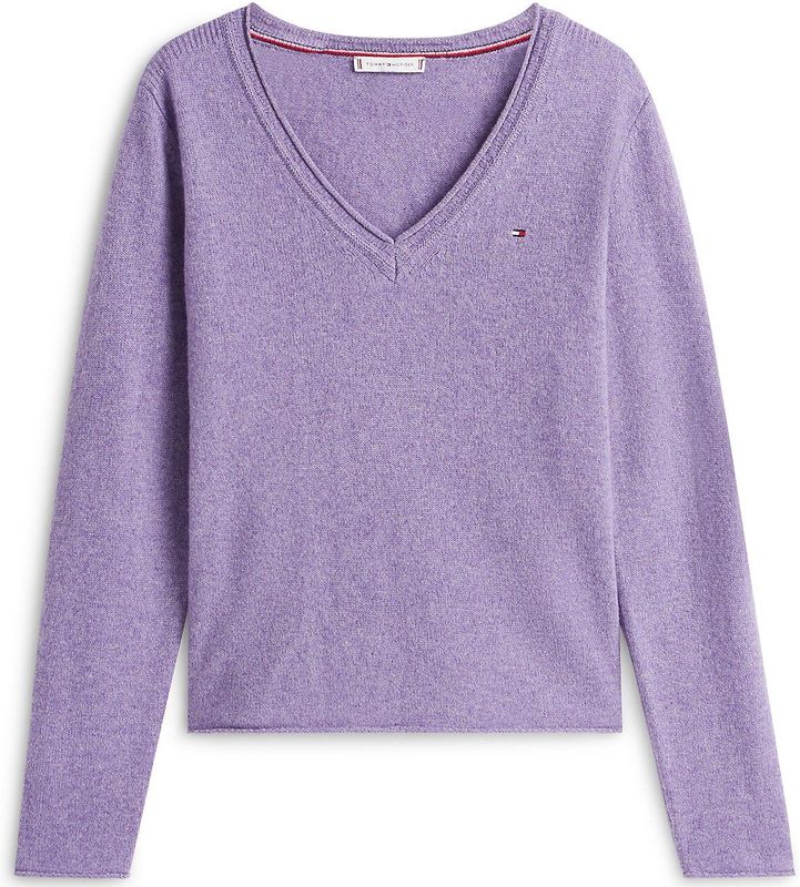 Tommy Hilfiger - Slim Fit - Gebreide Pullover - Effen/Gemêleerd - Zuivere Wol