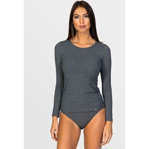 zd ZERO DEFECTS Onderhemd 'Artemisa Long-sleeve top soy fiber'  donkergrijs