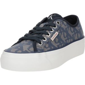 Calvin Klein - Platformschoenen - Blauw - Gerecycled Polyester - Jacquard Logoprint