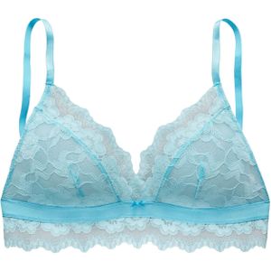 Bralette - Turquoise - Kant - Niet Gewatteerd - Zonder Beugels