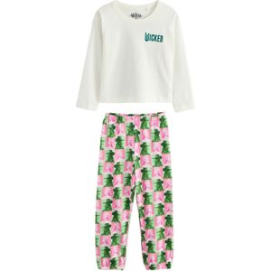 Next Nachtkledij 'Wicked'  groen / lichtroze / wit