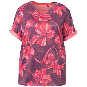 Ulla Popken Shirt  koraal / rosa / bourgogne