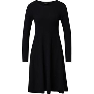 Kokerjurken - Jurk - Geribd - Midilengte - Lange Mouwen - Ronde Halslijn