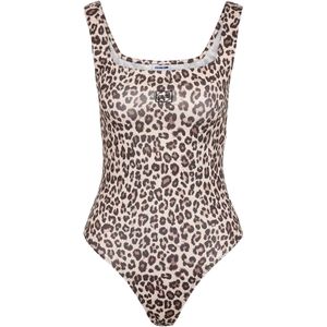 Noisy may Shirt body 'NMTERESA'  ecru / lichtbruin / zwart