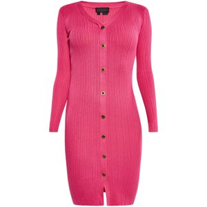 NAEMI Gebreide jurk  pink