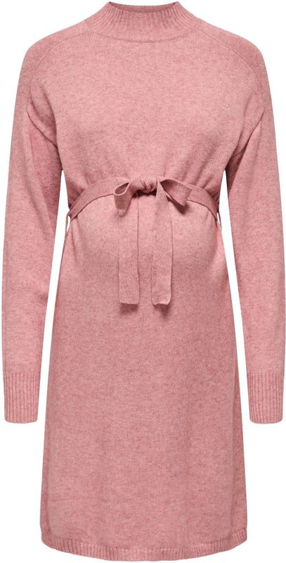 Olmleva - Lange Jurk - Gebreide Jurk - Hoge Hals - Lange Mouwen