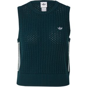 ADIDAS ORIGINALS Trui 'Adicolor'  donkergroen / wit