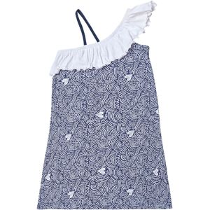 KOROSHI Jurk  navy / wit