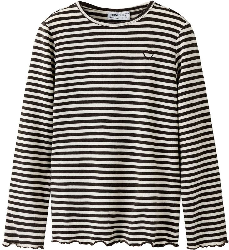 NAME IT Shirt  zwart / wit