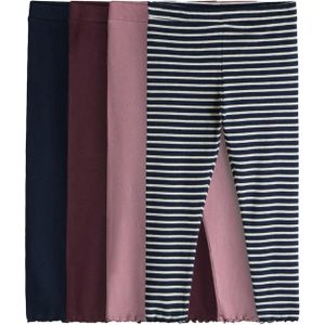 The Set Leggings  marine / rosa / donkerrood / wit