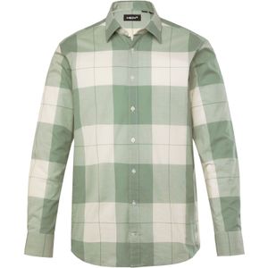 Men Plus Overhemd  crème / groen / mintgroen