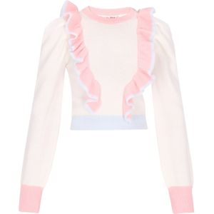 MYMO Trui 'Pop'  pastelblauw / rosa / offwhite