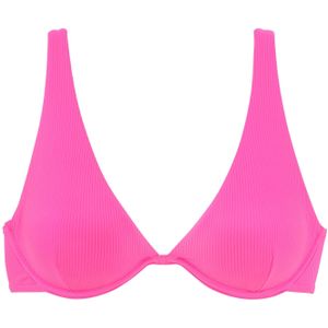 Look - Structuurpatroon - Bikinitop - Pink - Met Sluiting Achter - Verwijderbare Softcups
