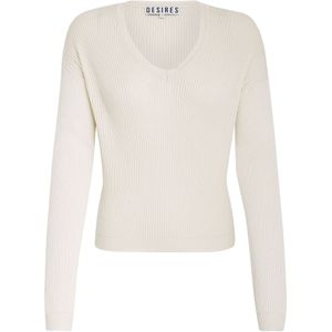 DESIRES - Geisha - Trui - Beige - V-hals - Lange Mouw