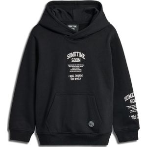 SOMETIME SOON Sweatshirt 'Dimas'  zwart / wit