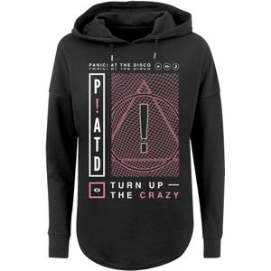 F4NT4STIC Sweatshirt 'Panic At The Disco Turn Up The Crazy'  bourgogne / zwart / wit