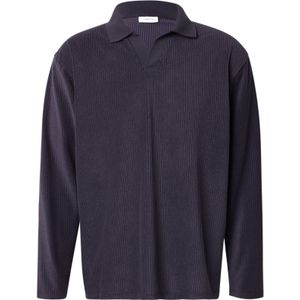 Lindbergh - Shirt - Marine - Polokraag - Lange Mouw