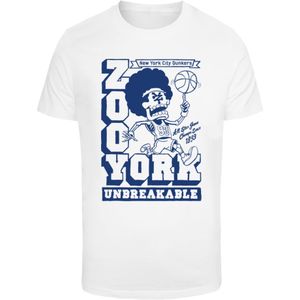 ZOO YORK Shirt 'Funky Balling'  donkerblauw / wit