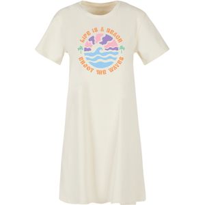 F4NT4STIC Jurk 'Life Is A Beach Enjoy The Waves'  sand / lichtblauw / groen / lavendel / oranje / lichtroze
