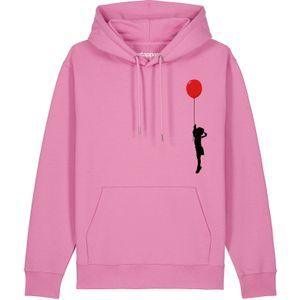 Watapparel Sweatshirt ' Mädchen mit Luftballon '  rosa / bloedrood / zwart