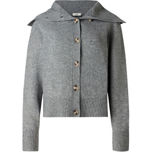 JDY Gebreid vest 'JDYSUPER'  grijs gemêleerd