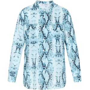 faina Blouse 'Fashion Look'  lichtblauw / zwart