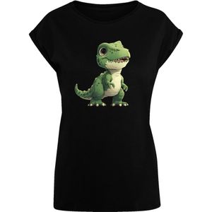 F4NT4STIC Shirt 'Süßer Grüner Dino'  groen / pastelgroen / zwart